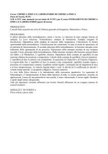LABORATORIO DI CHIMICA FISICA