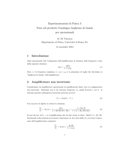 AA 12-13 Nota su prodotto Guadagno-Larghezza di banda