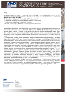 Esito favorevole della gravidanza in donna con sindrome di wolfram