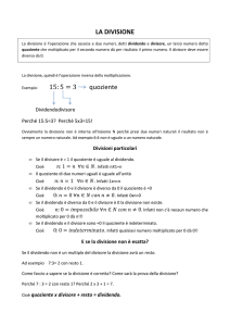 la divisione - Scuola del Molinatto