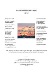 pasqua di risurrezione 2010 - Pontificia Facoltà Teologica «Marianum