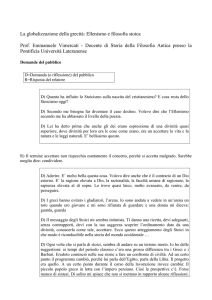 La globalizzazione della grecità: Ellenismo e filosofia stoica Prof