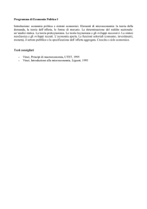Programma di Economia Politica I - "PARTHENOPE"