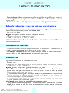Capitolo 8 I sistemi termodinamici