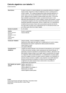 Calcolo algebrico con tabella / 1