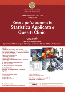 Statistica Applicataai Quesiti Clinici
