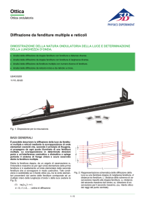 Diffrazione da fenditure multiple e reticoli