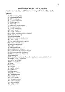 1 Linguistica generale (MZ) – Prof. I.Pinto (aa 2014