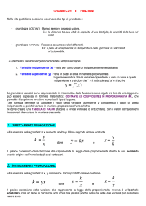 Grandezze proporzionali e funzioni