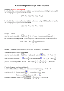 Calcolo delle probabilità: gli eventi complessi