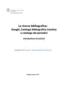 Google, Catalogo bibliografico trentino e catalogo dei periodici