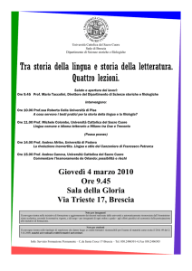 Tra storia della lingua e storia della letteratura.