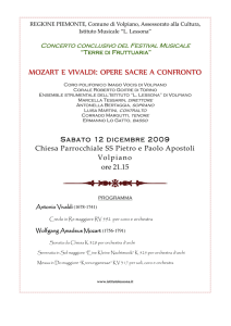MOZART E VIVALDI: OPERE SACRE A CONFRONTO