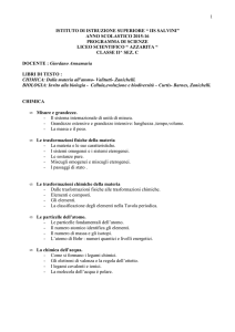 programma di scienze classe II sez