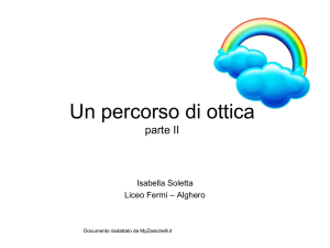 Un percorso di ottica - 10 Esperimenti Per Capire la Fisica