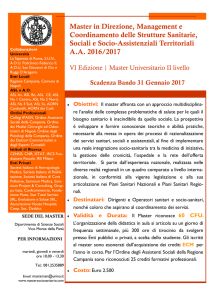 Master in Direzione, Management e Coordinamento delle Strutture