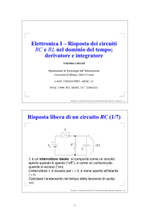 Elettronica I – Risposta dei circuiti RC e RL nel