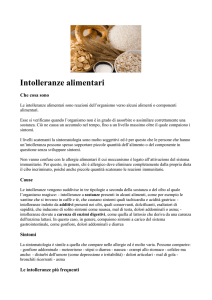Intolleranze alimentari