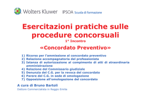 Esercitazioni pratiche sulle procedure concorsuali