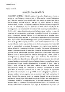 L`INGEGNERIA GENETICA - Matematica e scienze