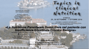 La Nutrizione Parenterale Domiciliare nel paziente con Insufficienza