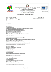 PROGRAMMA DI MATEMATICA