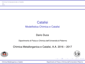 Modellistica Chimica e Catalisi