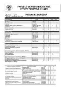 FACOLTA` DI INGEGNERIA DI PISA - Portale di Ingegneria Biomedica