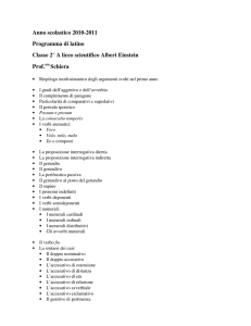 Anno scolastico 2010-2011 Programma di latino Classe 2° A liceo