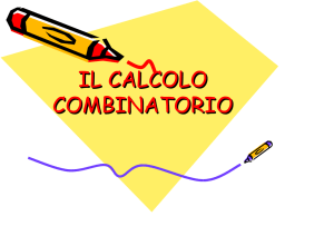 SLIDE CALCOLO COMBINATORIO