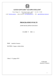 V A - Liceo classico "Jacopo Stellini"