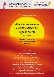 Spiritualità umana e destino del corpo dopo la