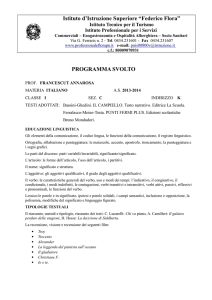 Istituto d`Istruzione Superiore “Federico Flora” PROGRAMMA SVOLTO