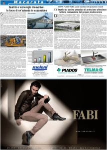 Qualità e tecnologie innovative, le forze di un`azienda in espansione