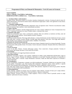 Programma - Dipartimento di Farmacia