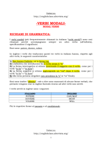 verbi modali - modal verbs - English Class