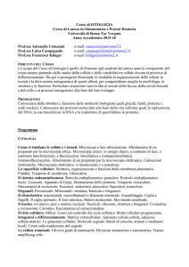 Programma di Istologia AA 2015-16