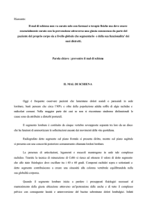 Riassunto: Il mal di schiena non va curato solo con farmaci o terapie