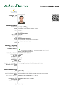 Curriculum Vitae Europass - Martelli Michel Site