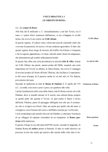 UNITÀ DIDATTICA 1 LE ORIGINI DI ROMA 1.1