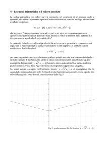4 – Le radici aritmetiche e il valore assoluto