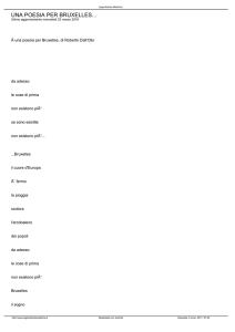 una poesia per bruxelles