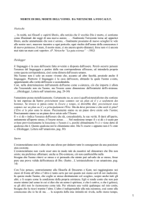 Morte di Dio, morte dell`uomo. Da Nietzsche a Foucault.
