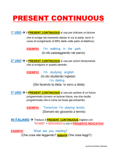 Present Continuous: Guida all'uso e regole grammaticali