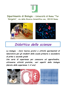 Didattica delle scienze - Istituto Comprensivo "Via del Calice"