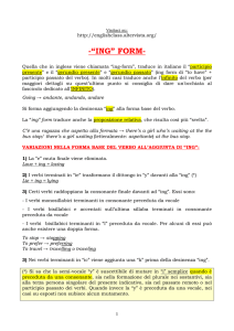 forma "ing" - English Class