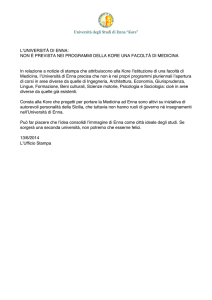 Non è prevista nei programmi della Kore la facoltà di Medicina