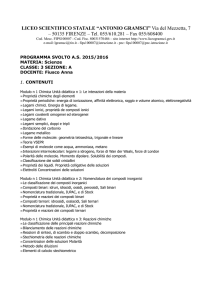 Scienze 3A - Liceo A. Gramsci