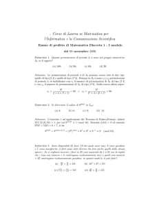 Corso di Laurea in Matematica per l`Informatica e la Comunicazione