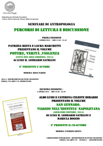 Locandina del seminario - Dipartimento di Studi Umanistici. Lettere
